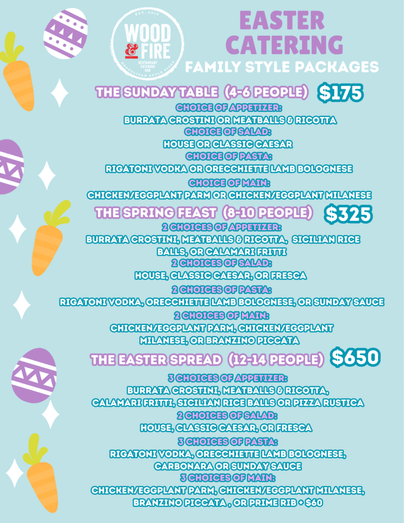 wood easter catering 2026